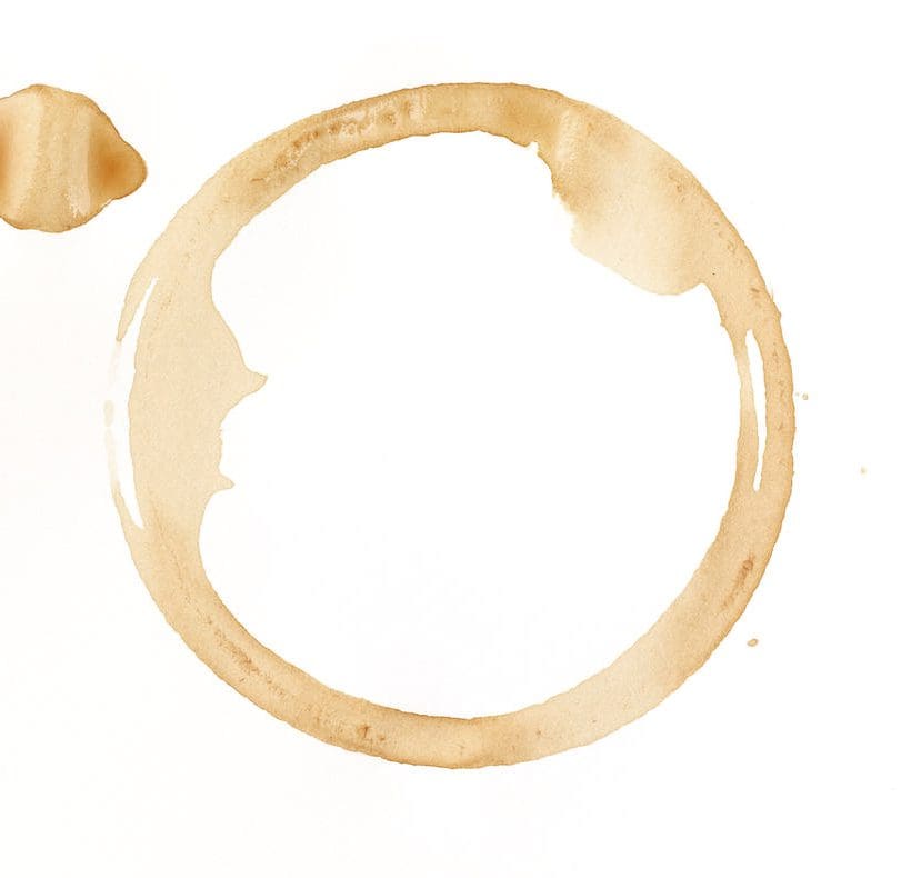 coffee ring to represent hard working marketing and website development careers