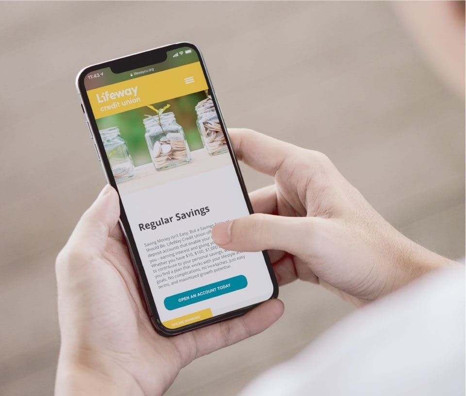 example of a credit union mobile website design at a digital marketing agency in franklin tn