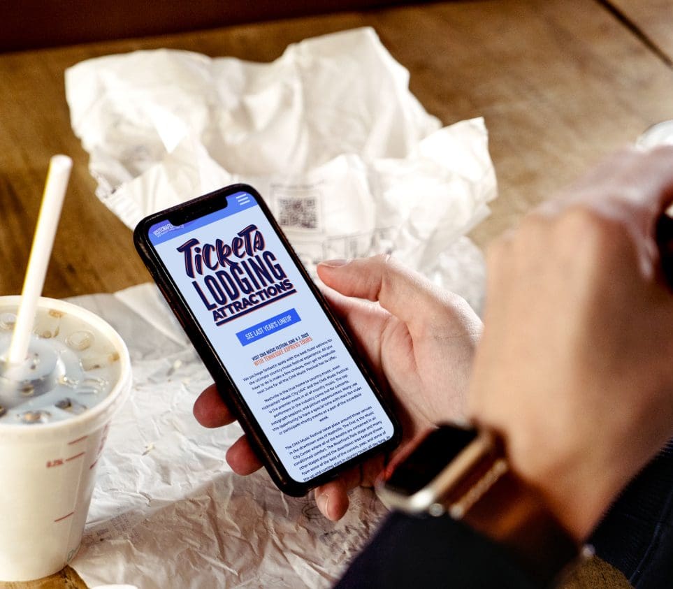 example of mobile website design for events by web design company brentwood tn