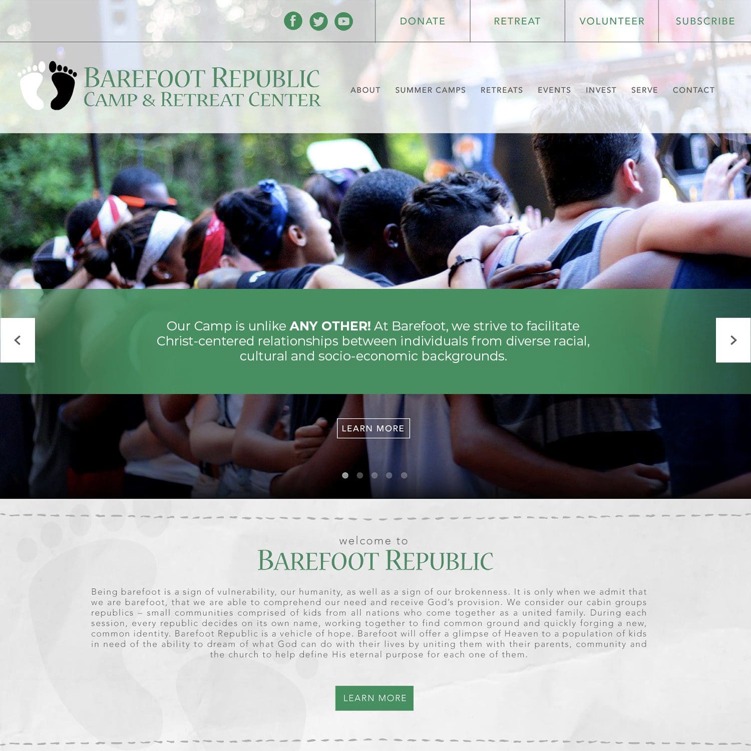camp and retreat website - JLB, Best Web Design and Web Development Company in Nashville, Brentwood, and Franklin