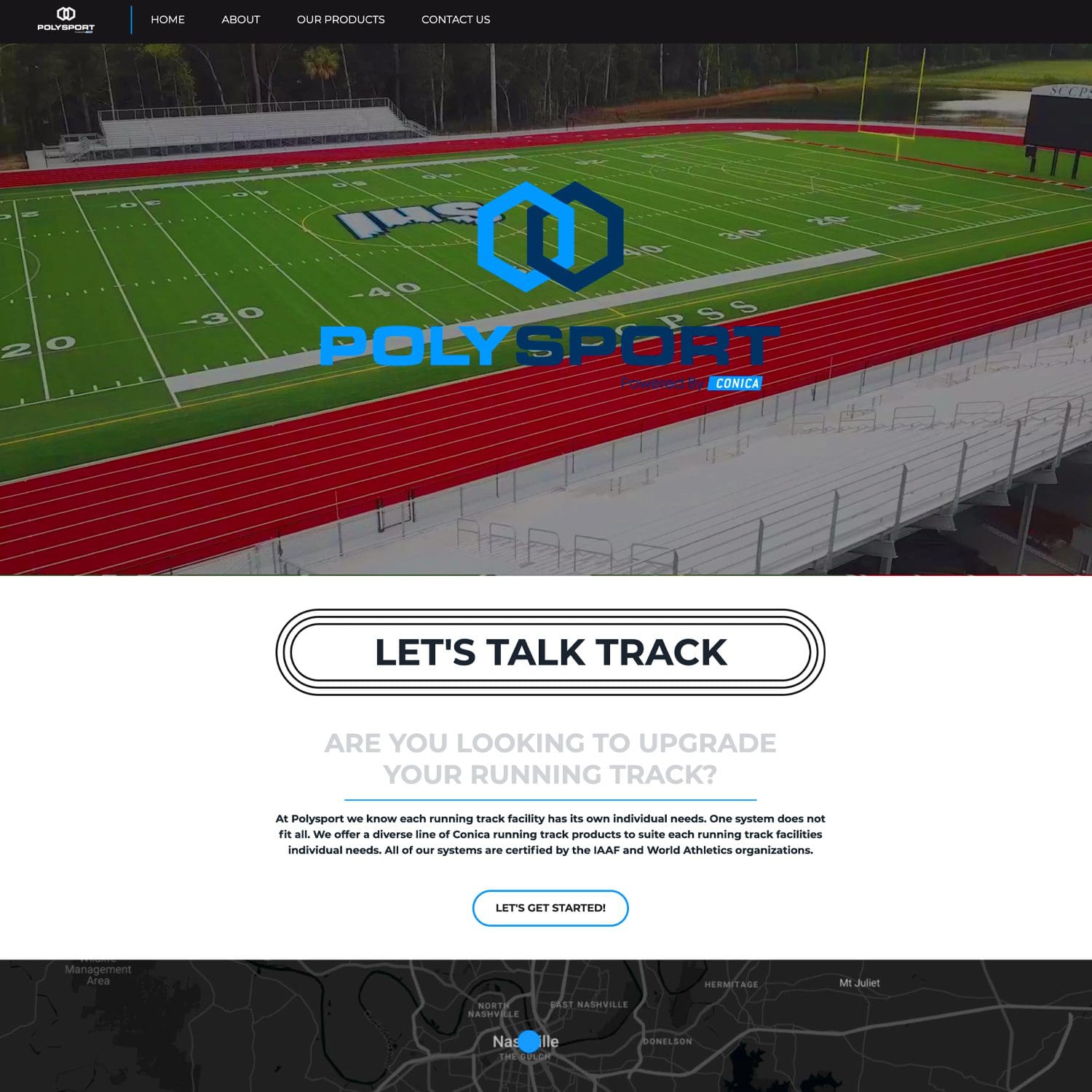 running track services website - JLB, Best Web Design and Web Development Company in Nashville, Brentwood, and Franklin