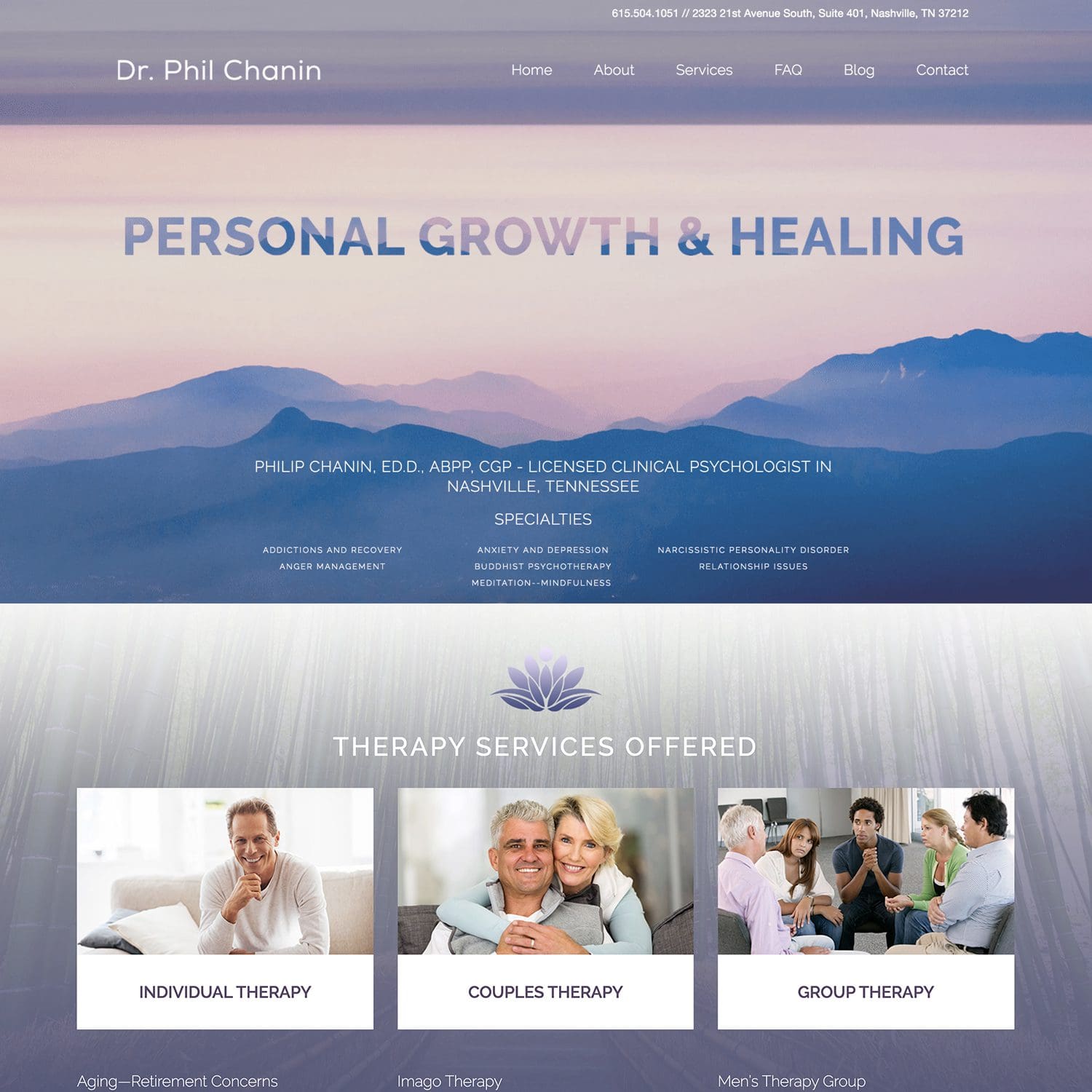 psychology and therapy service website - JLB, Best Web Design and Web Development Company in Nashville, Brentwood, and Franklin