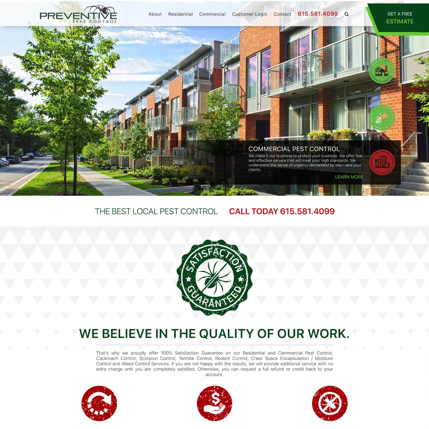 preventive pest control service website - JLB, Best Web Design and Web Development Company in Nashville, Brentwood, and Franklin