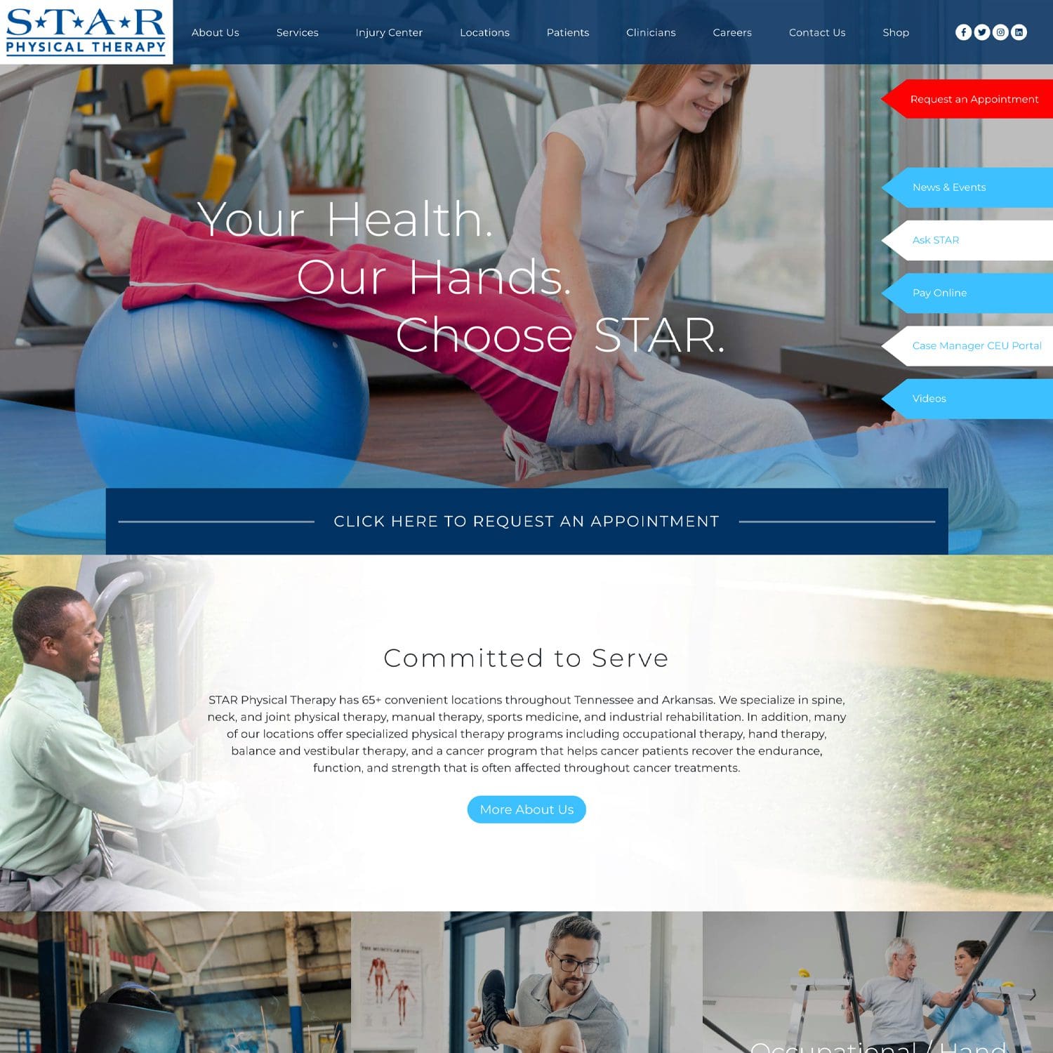 physical therapy healthcare website - JLB, Best Web Design and Web Development Company in Nashville, Brentwood, and Franklin