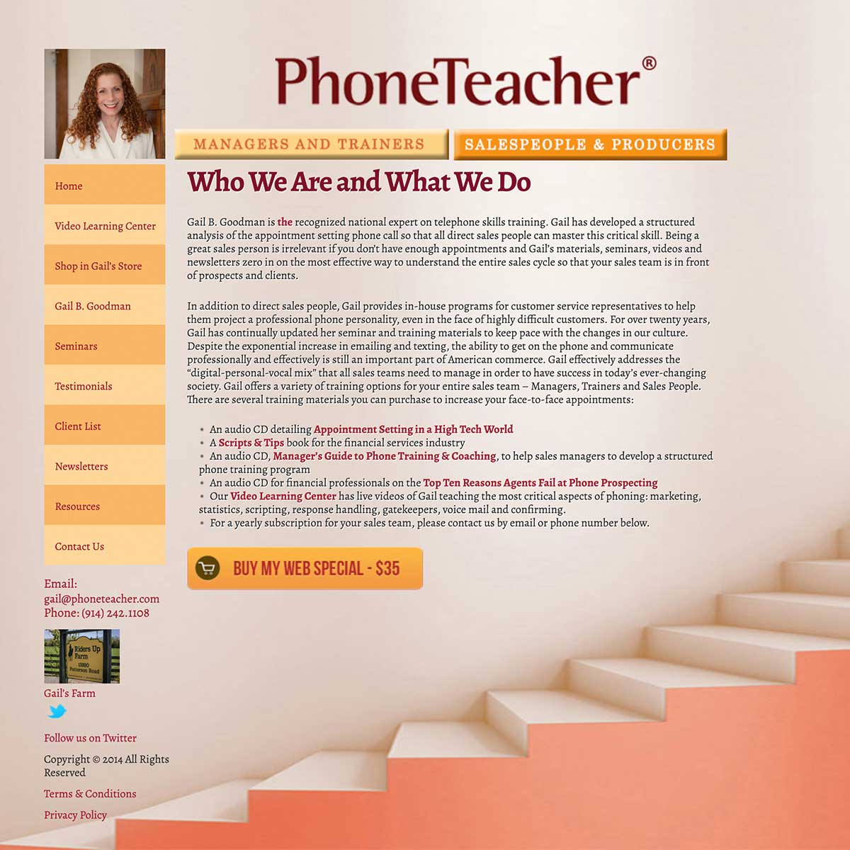 phone teachers website before jlb web designers worked together to recreate it in brentwood