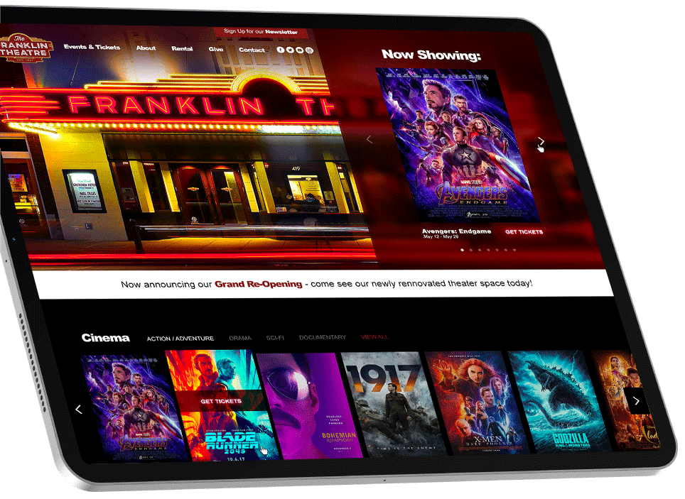 ipad design for theatre - Marketing Agency in Nashville, Brentwood, Franklin, & Spring Hill - Web Design company, digital marketing, SEO, and more - Business Web Design | JLB Works