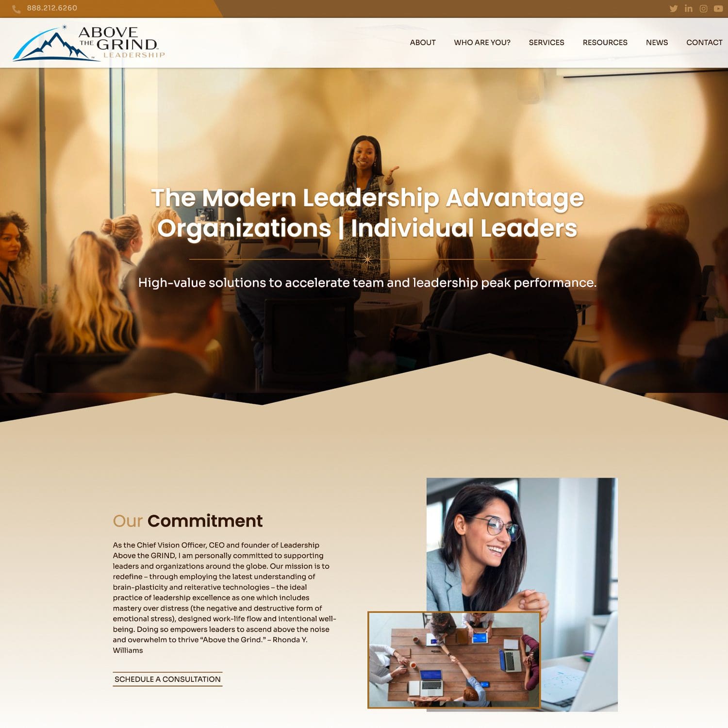 Above the Grind Screenshot - Website Design Inspiration from a Nashville Web Design Company