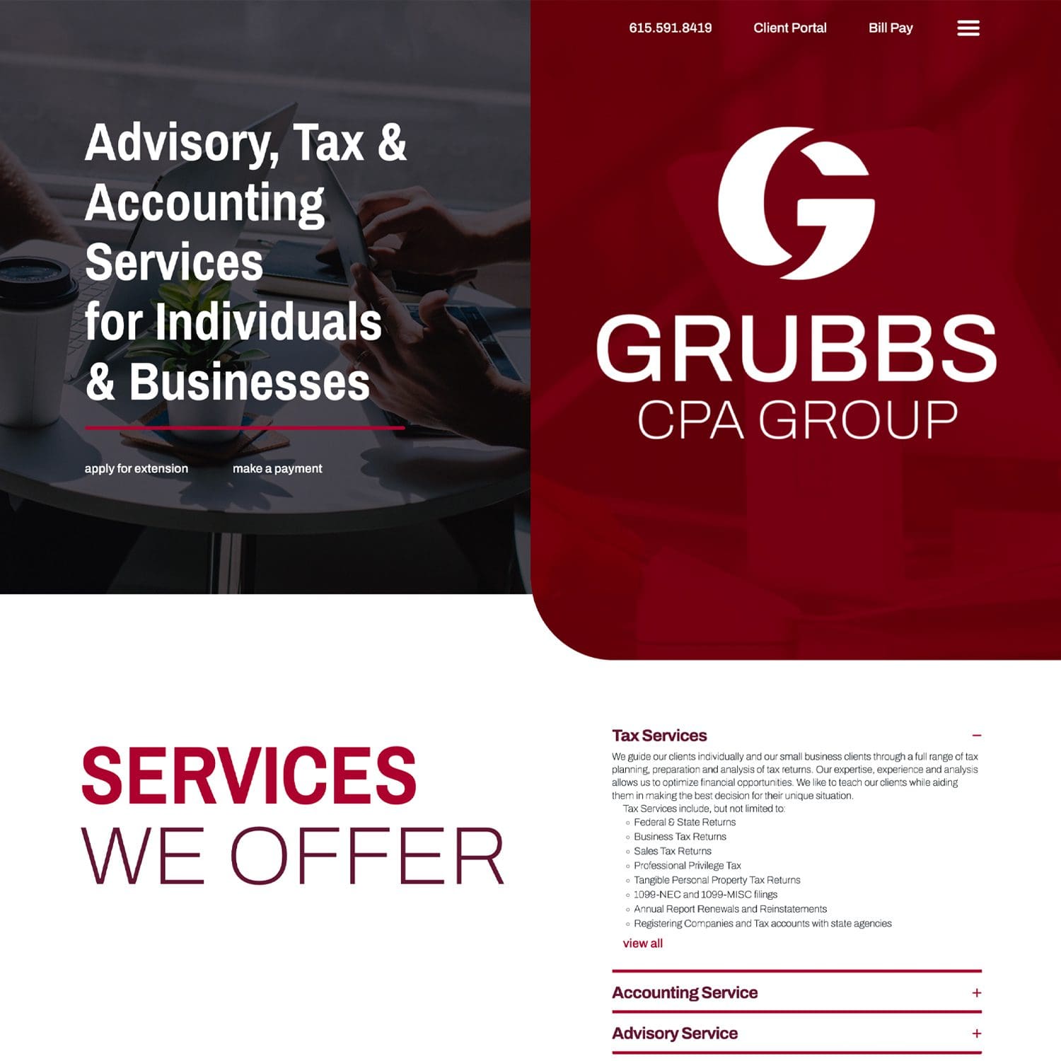 Grubbs Screenshot - Website Design Inspiration from a Nashville Web Design Company