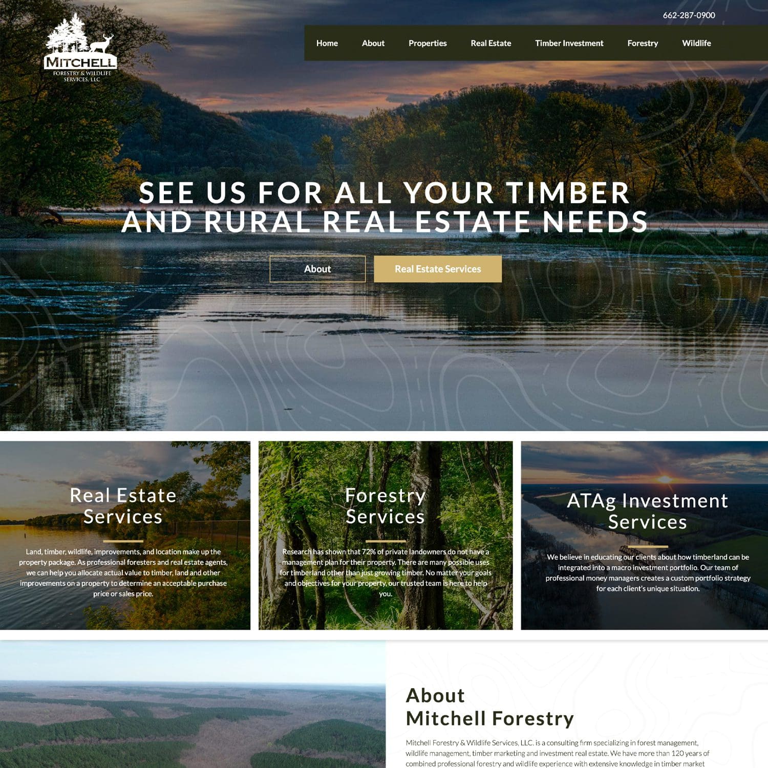 Mitchell Forestry Screenshot - Website Design Inspiration from a Nashville Web Design Company