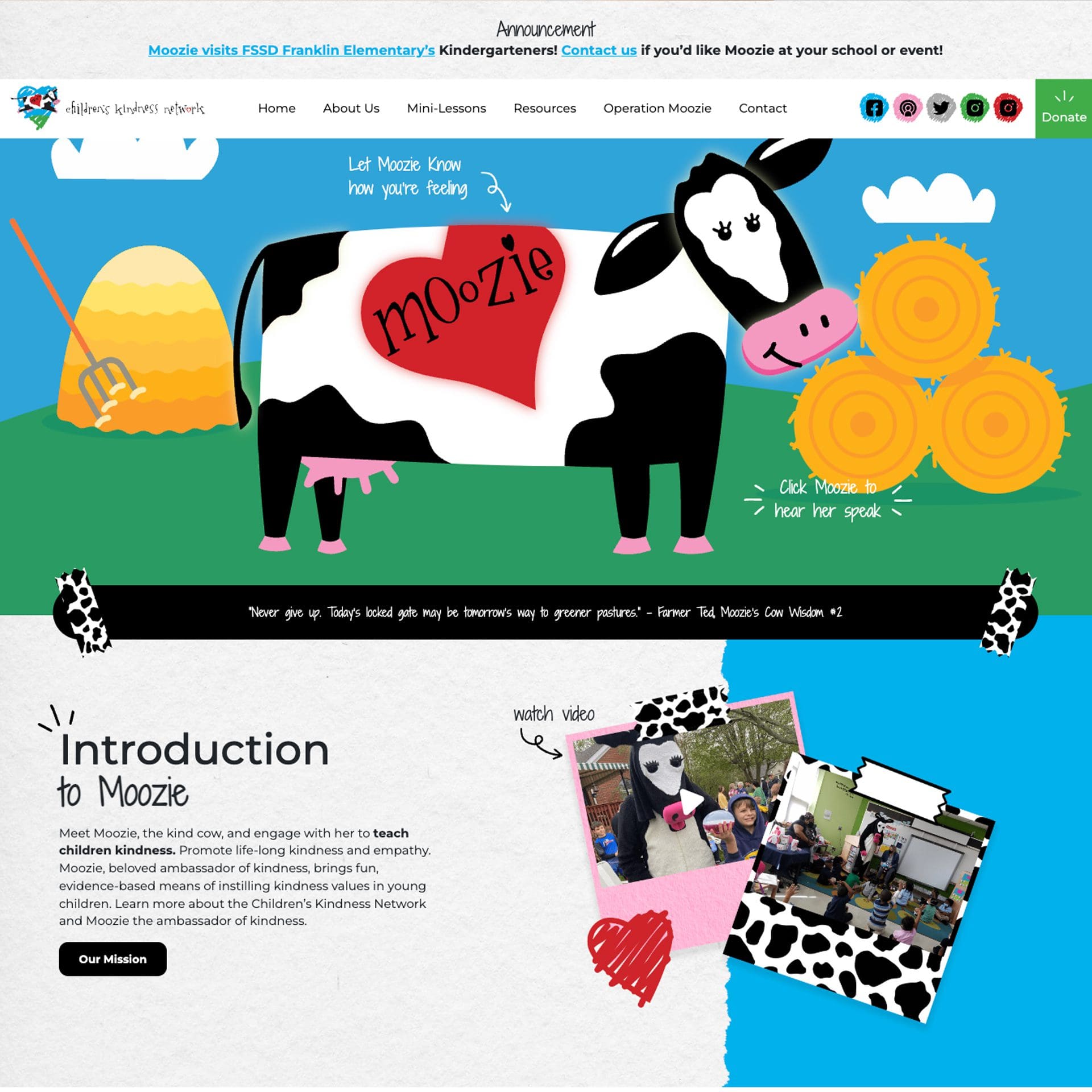 Nashville Web Design Inspo - Moozie Homepage