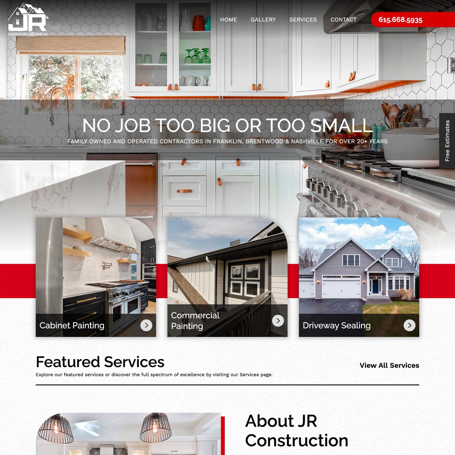 JR CONSTRUCTION | Nashville TN Website Design & Digital Marketing